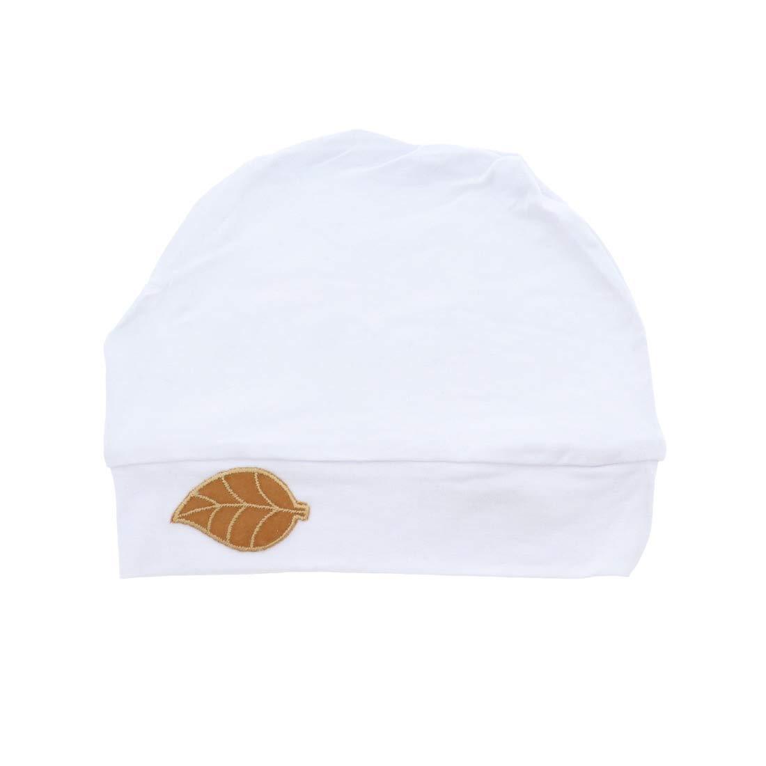 Womens Soft Sleep Cap Comfy Cancer Hat with Tan Leaf Applique