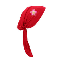 Load image into Gallery viewer, Pretied Headscarf Chemo Cap Modesty Scarf with Pink and Gold Flower