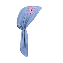 Load image into Gallery viewer, Pre Tied Headscarf Chemo Cap Headwear with Pink Butterfly