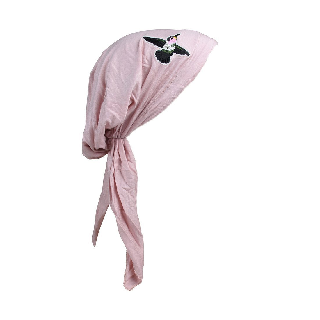 Pretied Headscarf Chemo Cap Modesty Scarf with Hummingbird