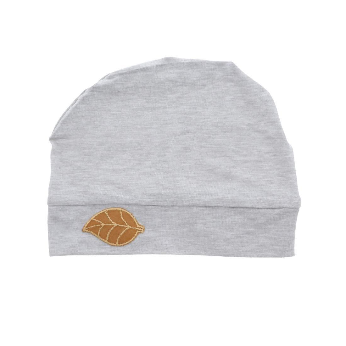 Womens Soft Sleep Cap Comfy Cancer Hat with Tan Leaf Applique