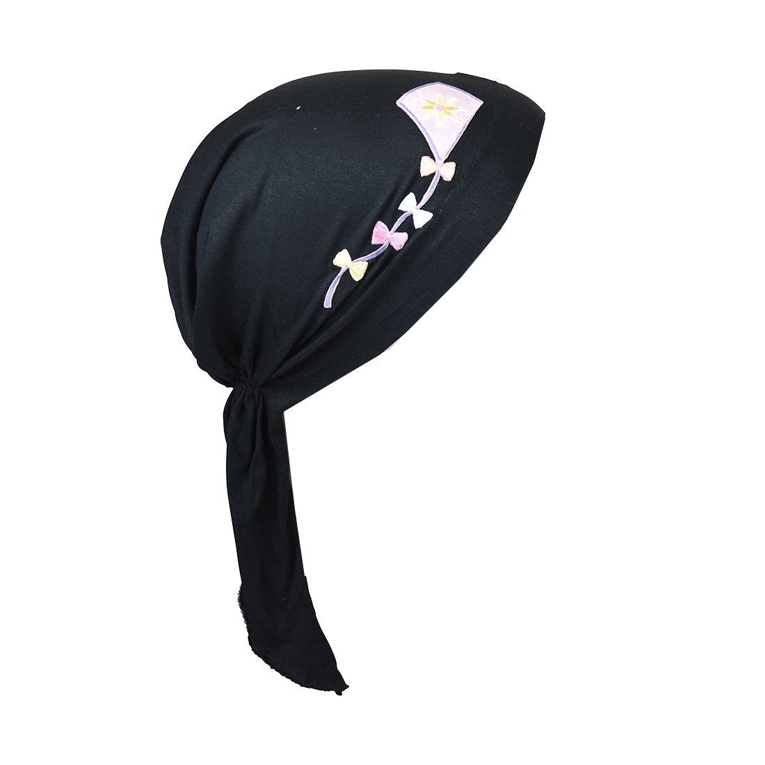 Kite Applique on Child's Pretied Head Scarf Cancer Cap