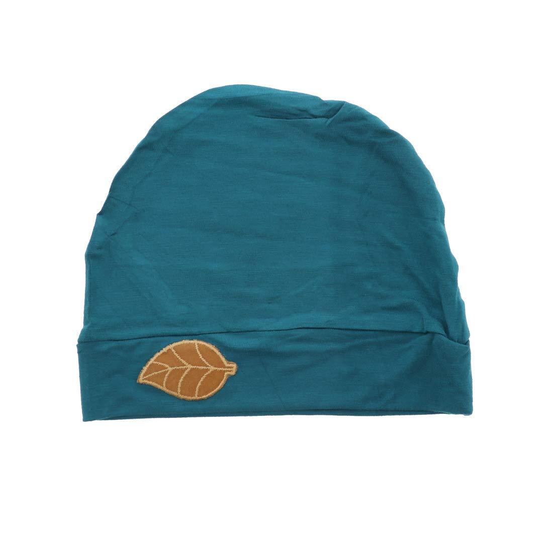 Womens Soft Sleep Cap Comfy Cancer Hat with Tan Leaf Applique