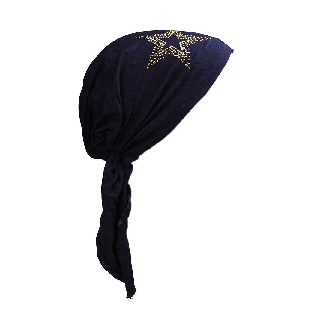 Kids Chemo Cap Pretied Head Scarf with Studded Star