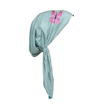 Load image into Gallery viewer, Pre Tied Headscarf Chemo Cap Headwear with Pink Butterfly