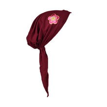 Load image into Gallery viewer, Pretied Headscarf Chemo Cap Modesty Scarf with Pink and Gold Flower