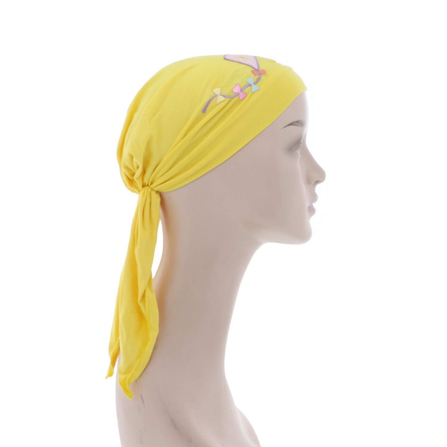 Kite Applique on Child's Pretied Head Scarf Cancer Cap