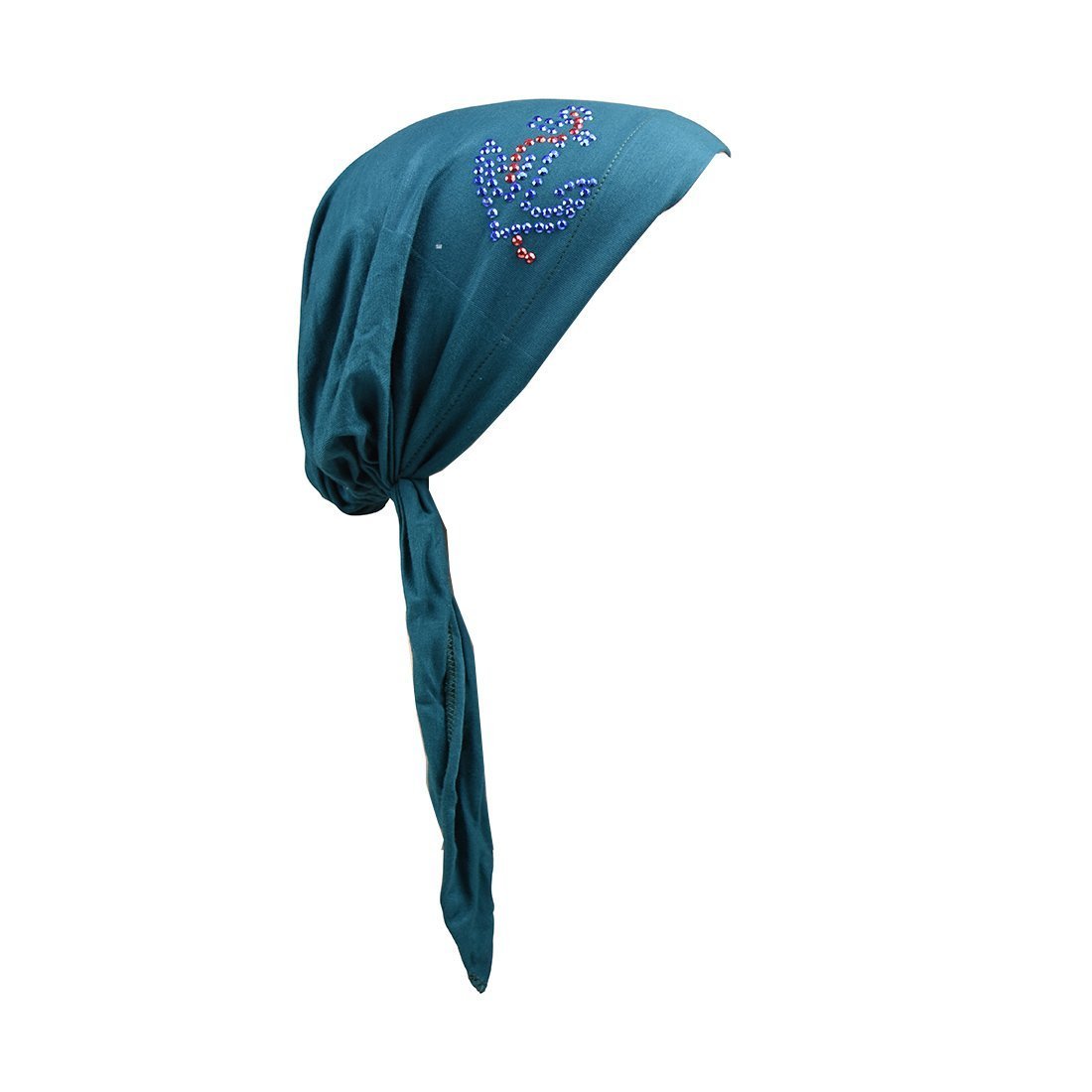 Pretied Head Scarf Modesty Chemo Cap with Large Anchor