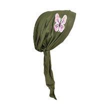 Load image into Gallery viewer, Pre Tied Headscarf Chemo Cap Headwear with Pink Butterfly