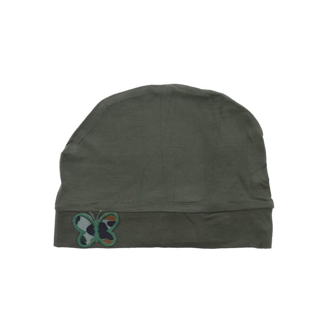 Soft Chemo Cap Cancer Beanie with Green Camo Butterfly