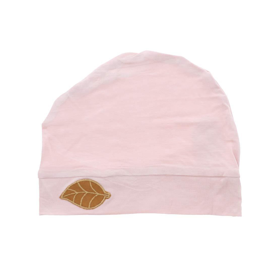 Womens Soft Sleep Cap Comfy Cancer Hat with Tan Leaf Applique