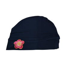 Load image into Gallery viewer, Landana Headscarves Chemo Beanie Sleep Cap with Pink and Gold Flower