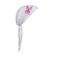 Load image into Gallery viewer, Pre Tied Headscarf Chemo Cap Headwear with Pink Butterfly