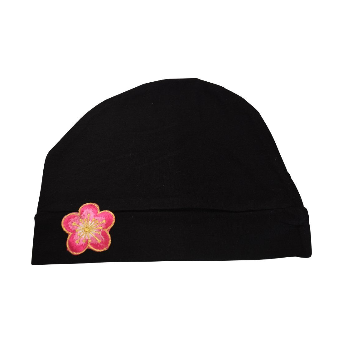 Landana Headscarves Chemo Beanie Sleep Cap with Pink and Gold Flower