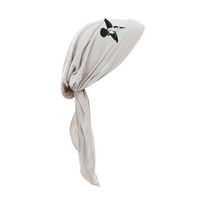 Pretied Headscarf Chemo Cap Modesty Scarf with Hummingbird