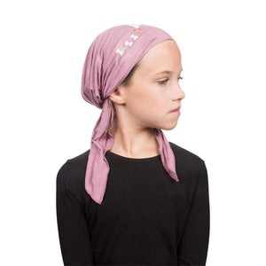 Kite Applique on Child's Pretied Head Scarf Cancer Cap