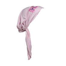 Load image into Gallery viewer, Pre Tied Headscarf Chemo Cap Headwear with Pink Butterfly