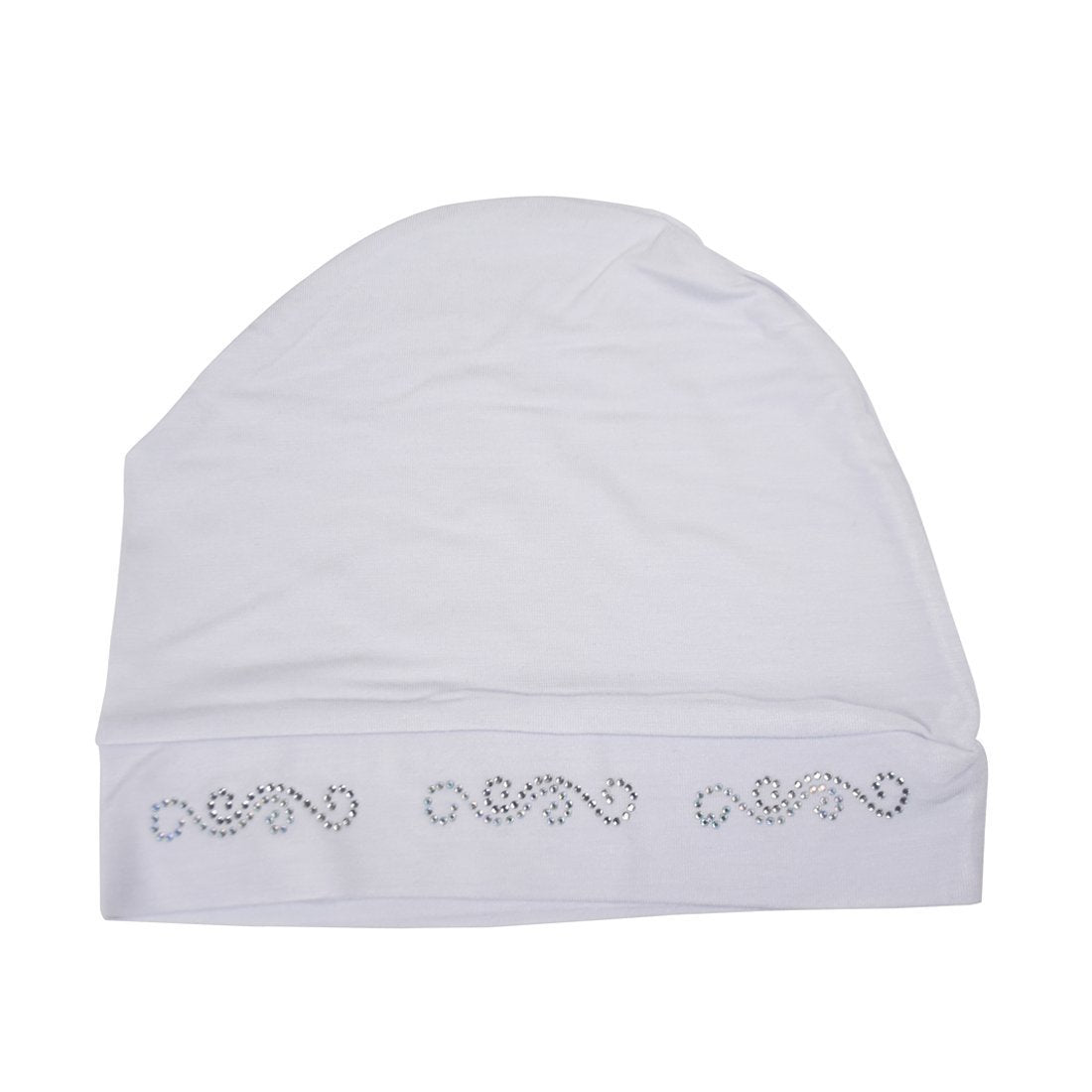 Landana Headscarves Womens Soft Sleep Cap Comfy Cancer Hat with Rhinestone Swirly Chain Applique