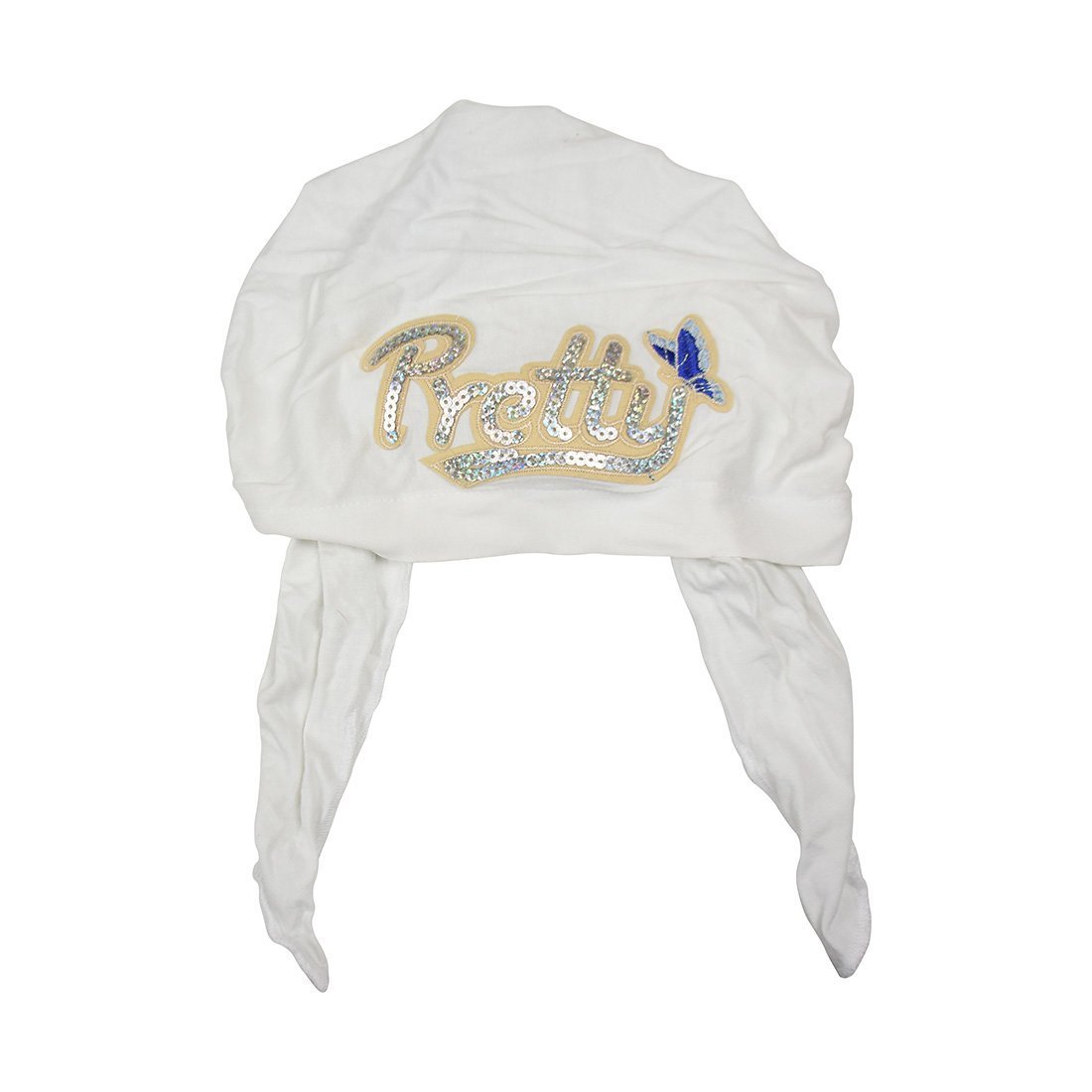 Sequin Pretty Applique on Child's Pretied Head Scarf Cancer Cap