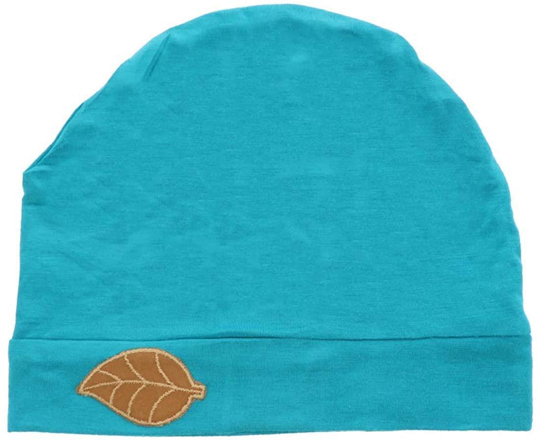 Womens Soft Sleep Cap Comfy Cancer Hat with Tan Leaf Applique