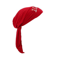 Load image into Gallery viewer, Sequin Love Applique on Child&#39;s Pretied Head Scarf Cancer Cap