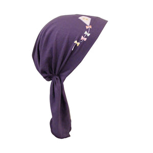 Kite Applique on Child's Pretied Head Scarf Cancer Cap