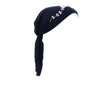 Load image into Gallery viewer, Kite Applique on Child&#39;s Pretied Head Scarf Cancer Cap