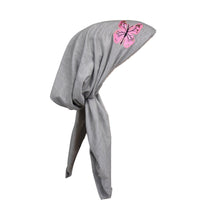 Load image into Gallery viewer, Pre Tied Headscarf Chemo Cap Headwear with Pink Butterfly