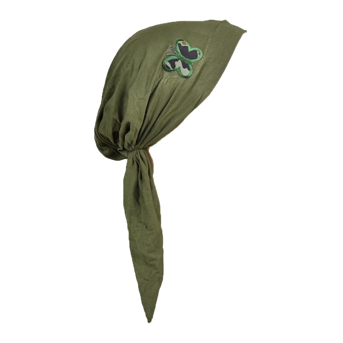 Pre Tied Headscarf for Ladies Chemo Scarf with Camo Butterfly