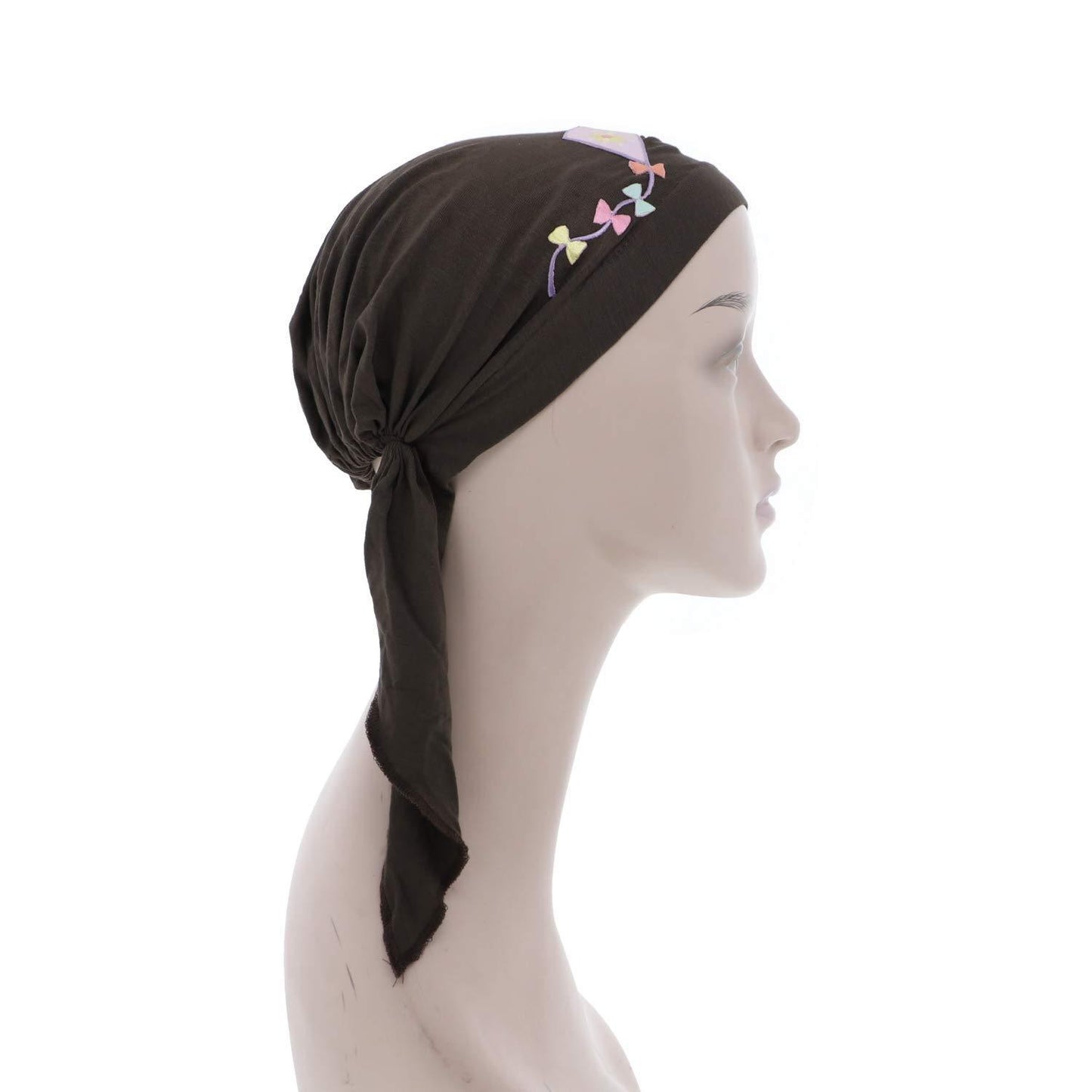 Kite Applique on Child's Pretied Head Scarf Cancer Cap