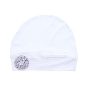 Landana Headscarves Chemo Beanie Sleep Cap Ultra Soft with Lavender Bling