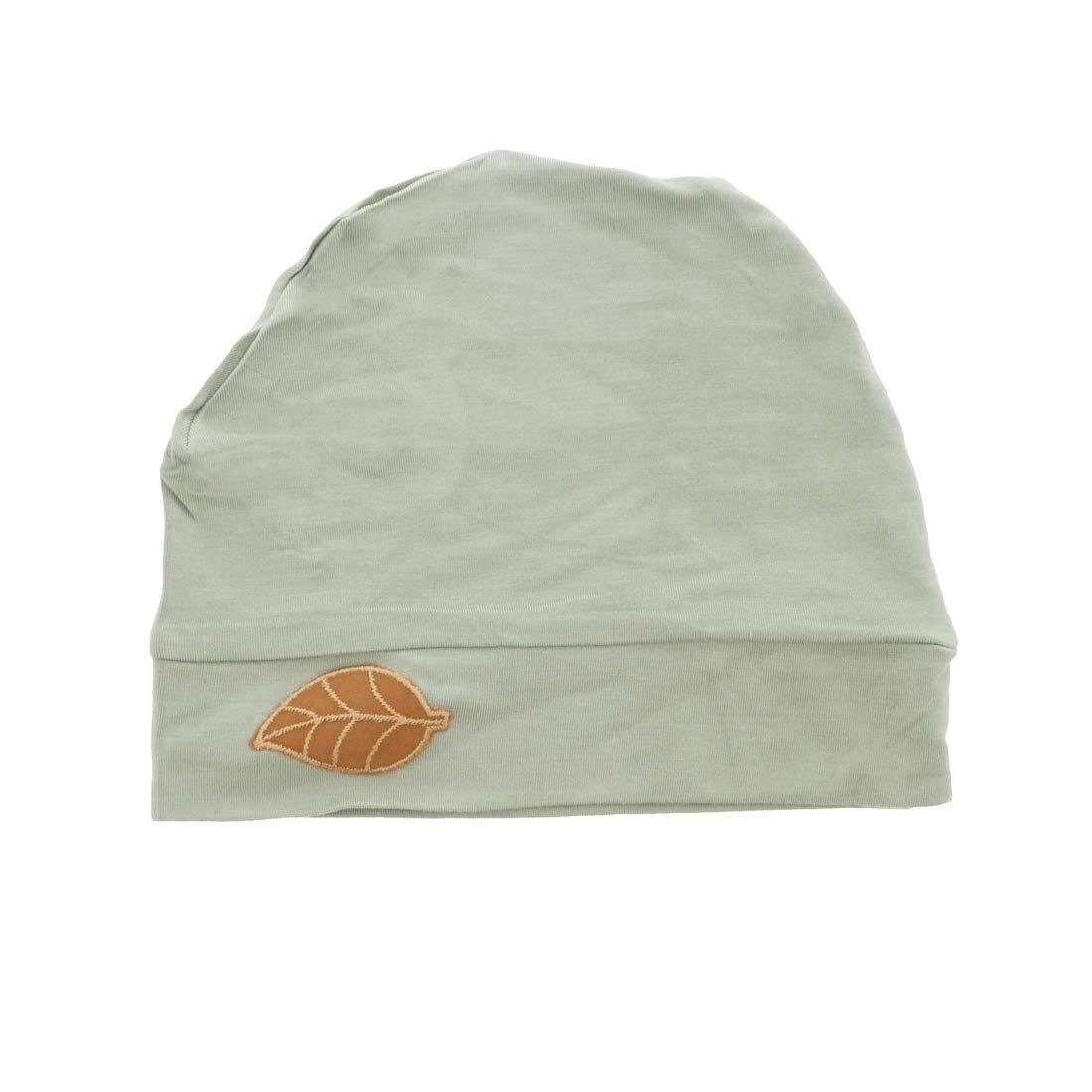 Womens Soft Sleep Cap Comfy Cancer Hat with Tan Leaf Applique