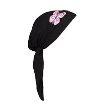 Load image into Gallery viewer, Pre Tied Headscarf Chemo Cap Headwear with Pink Butterfly