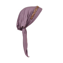 Load image into Gallery viewer, Pretied Headscarf Chemo Cap Modesty with Rose Gem Band