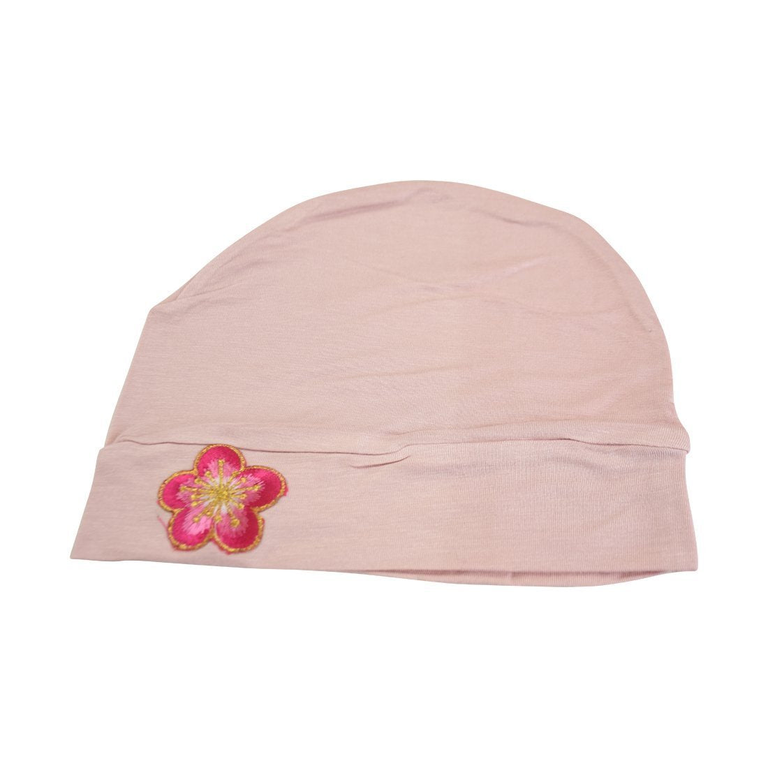 Landana Headscarves Chemo Beanie Sleep Cap with Pink and Gold Flower