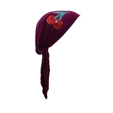 Load image into Gallery viewer, Landana Headscarves Pretied with Large Sequin Cherries