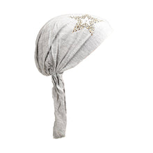 Load image into Gallery viewer, Kids Chemo Cap Pretied Head Scarf with Studded Star