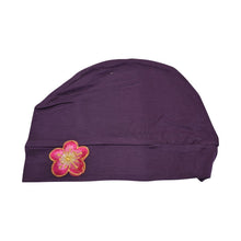 Load image into Gallery viewer, Landana Headscarves Chemo Beanie Sleep Cap with Pink and Gold Flower