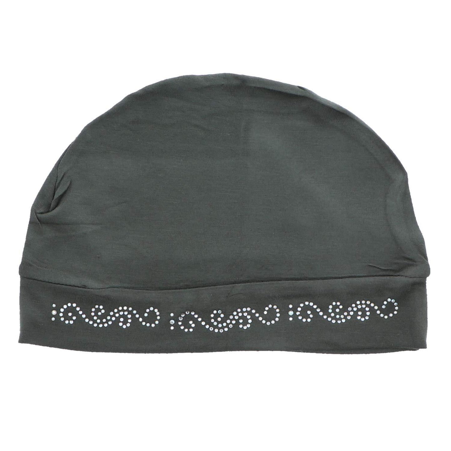 Landana Headscarves Womens Soft Sleep Cap Comfy Cancer Hat with Rhinestone Swirly Chain Applique