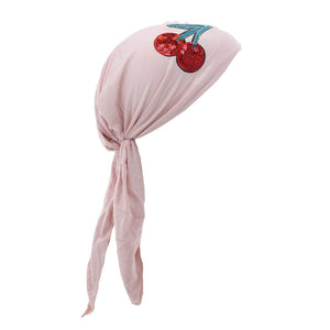 Landana Headscarves Pretied with Large Sequin Cherries