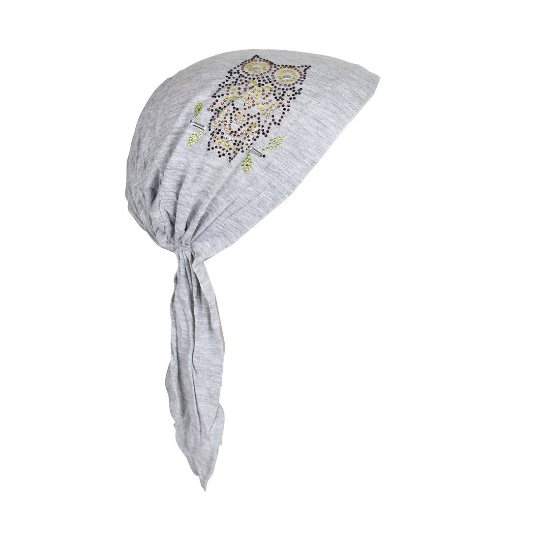 Owl Applique on Child's Pretied Head Scarf Cancer Cap