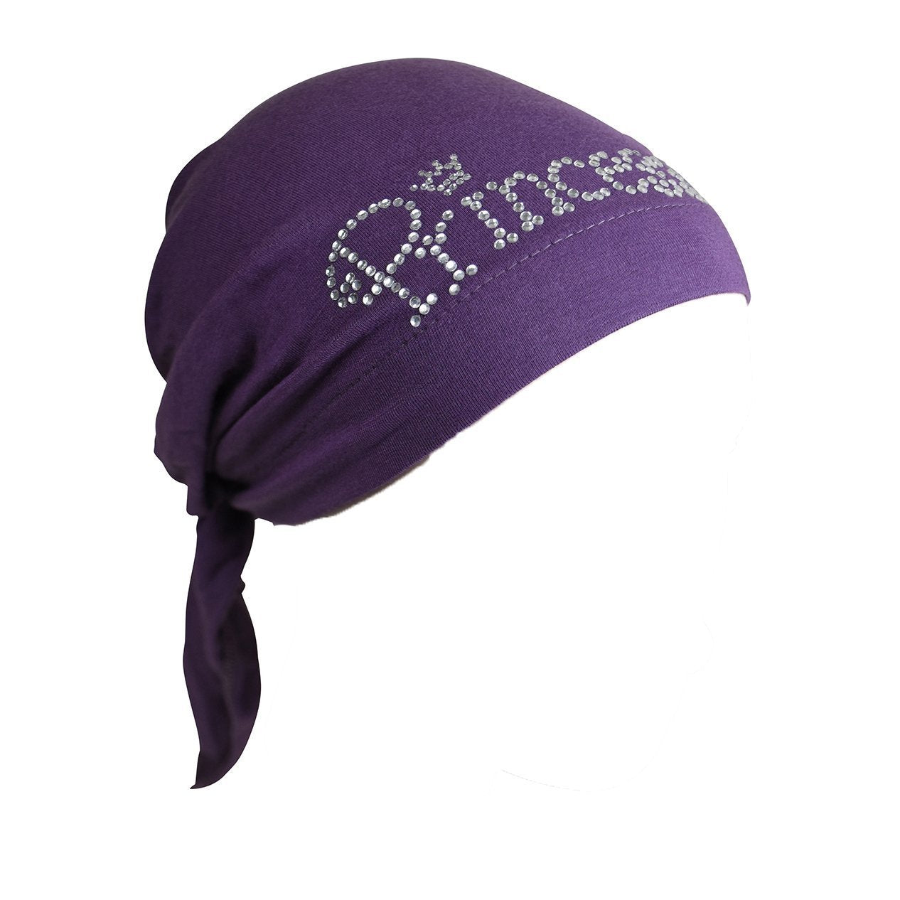 Princess Applique on Child's Pretied Head Scarf Cancer Cap