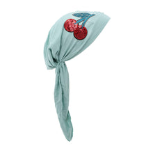 Load image into Gallery viewer, Landana Headscarves Pretied with Large Sequin Cherries