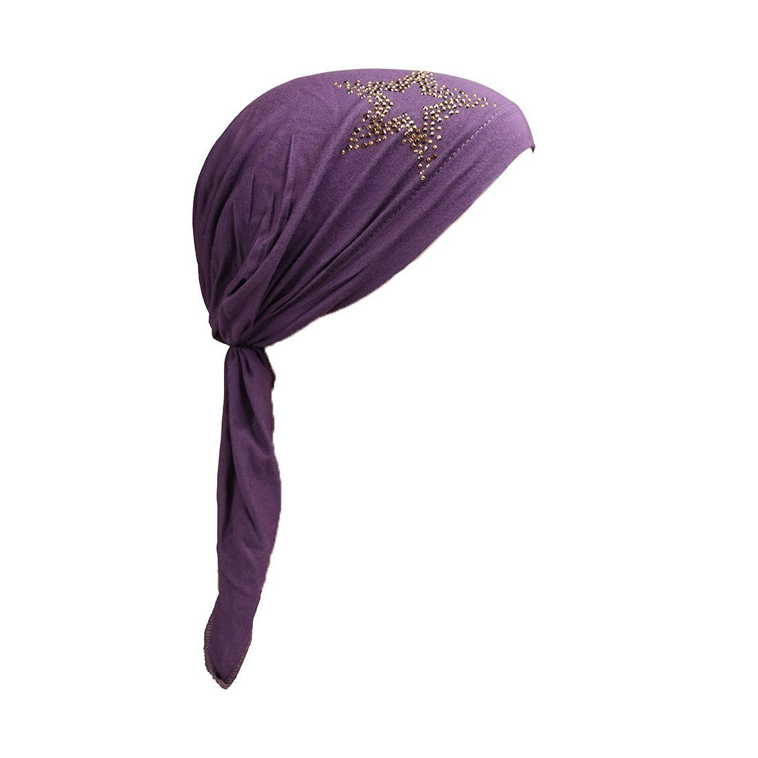 Kids Chemo Cap Pretied Head Scarf with Studded Star