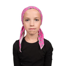 Load image into Gallery viewer, Chemo Cap Pretied for Girls Soft Cotton Cancer Scarf - Made in the USA