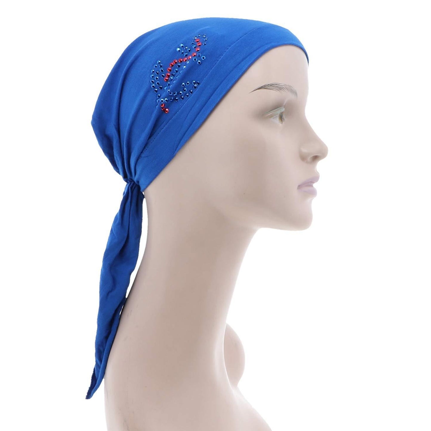 Pretied Head Scarf Modesty Chemo Cap with Large Anchor