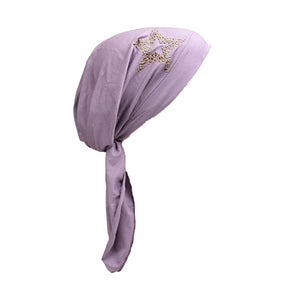 Kids Chemo Cap Pretied Head Scarf with Studded Star