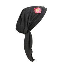 Load image into Gallery viewer, Pretied Headscarf Chemo Cap Modesty Scarf with Pink and Gold Flower