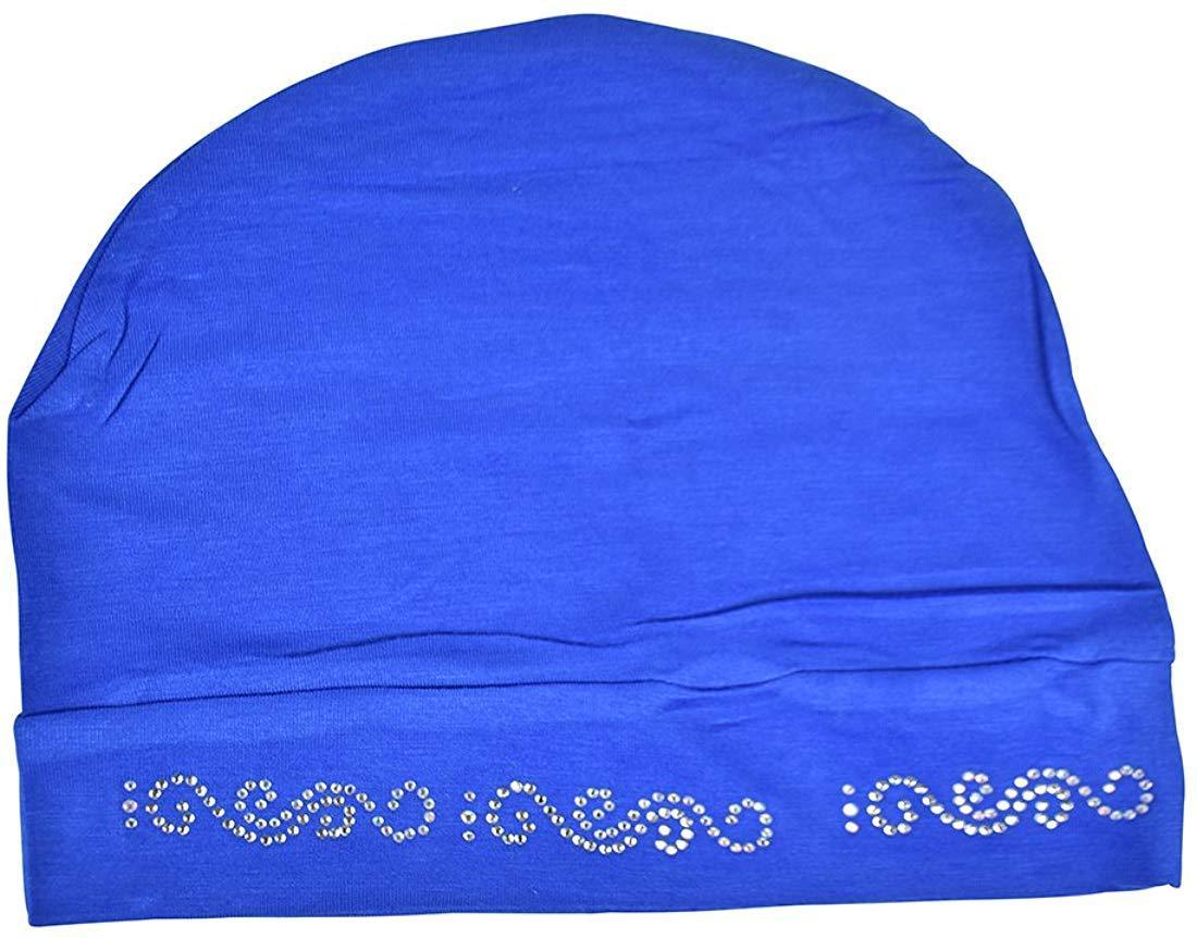 Landana Headscarves Womens Soft Sleep Cap Comfy Cancer Hat with Rhinestone Swirly Chain Applique