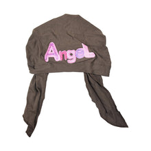 Load image into Gallery viewer, Pink Angel Applique on Child&#39;s Pretied Head Scarf Cancer Cap